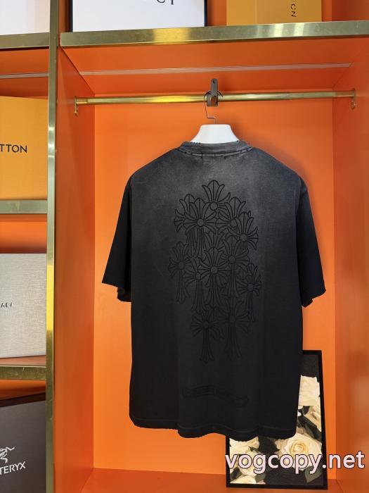 ブランド レプリカTOPセラー賞 首胸ロゴ 2026激安セール最高峰半袖TシャツCHROME HEARTS_0_3