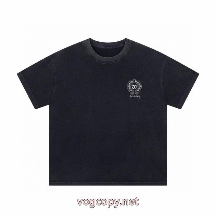 ブランド 激安トレンド感満載 今年も大人気 快適さと洗練された表情半袖TシャツCHROME HEARTS_0_0