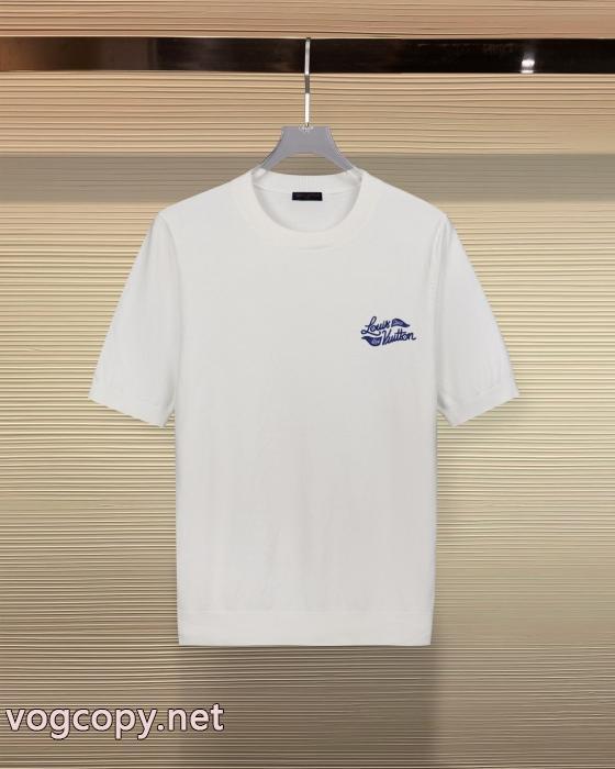 ブランド コピー ショップ半袖TシャツLOUIS VUITTON保温性の高い 関税補償新作限定めっちゃ綺麗色 王道コンビ_0_1