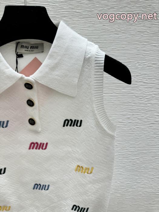 MIUMIU超人気デザイン 風通しの良いフレア 切りっぱなしブランド 偽物 通販シャツ.._0_4