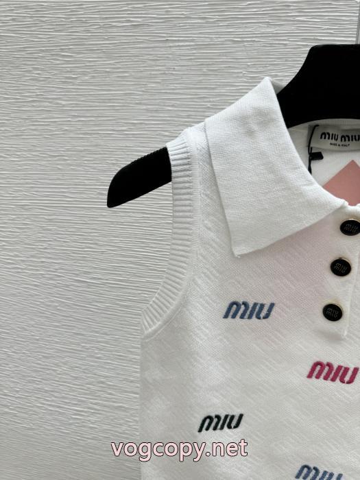 MIUMIU超人気デザイン 風通しの良いフレア 切りっぱなしブランド 偽物 通販シャツ.._0_5