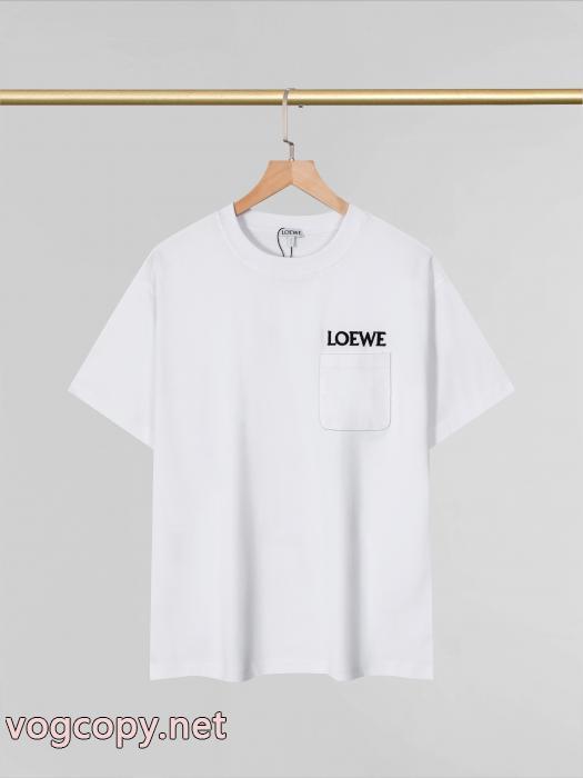 上品で優しい雰囲気に 通勤の定番 国内即発送込半袖Tシャツブランド 通販ロエベ_0_1