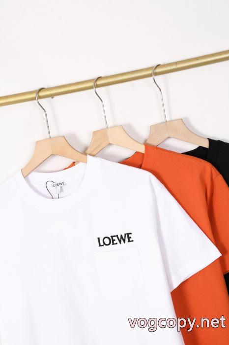 上品で優しい雰囲気に 通勤の定番 国内即発送込半袖Tシャツブランド 通販ロエベ_0_2