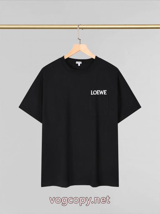 上品で優しい雰囲気に 通勤の定番 国内即発送込半袖Tシャツブランド 通販ロエベ_0_3
