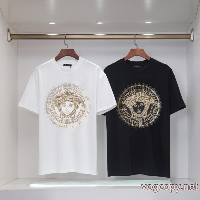 ブランド コピー半袖TシャツVERSACE流行アイテム 大人っぼい ピュアな印象に_0_0