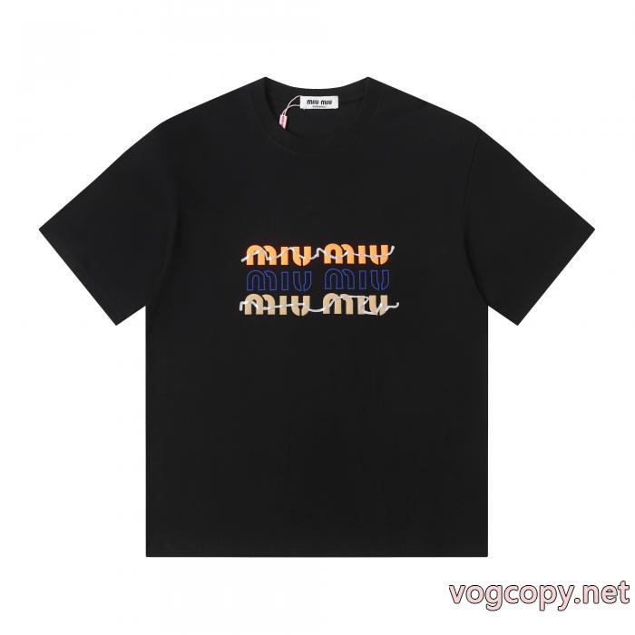 好感度の高い人気販売 2026季新作 決算在庫処分半袖Tシャツコピー ブランド 通販MIUMIU_0_2