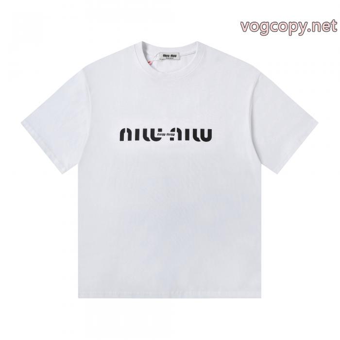 好感度の高い人気販売 2026季新作 決算在庫処分半袖Tシャツコピー ブランド 通販MIUMIU_0_4