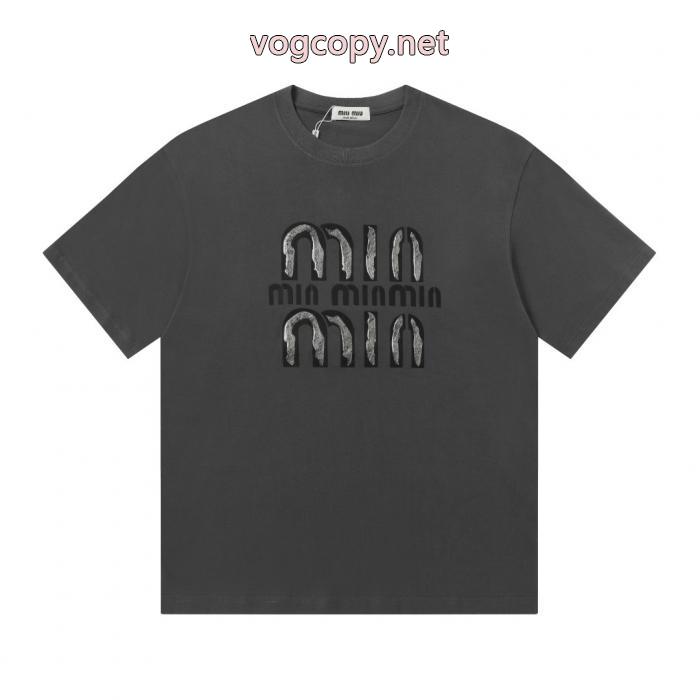 高級ブランド超安特価 好評品 ストリートを感じさせる半袖Tシャツスーパー コピー 品MIUMIU_0_4