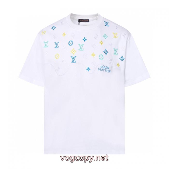通販 ブランド半袖Tシャツ好評につき継続中 最強の定番コーデ 綺麗なLOUIS VUITTON_0_3