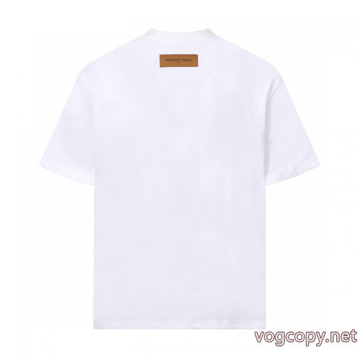 通販 ブランド半袖Tシャツ好評につき継続中 最強の定番コーデ 綺麗なLOUIS VUITTON_0_5