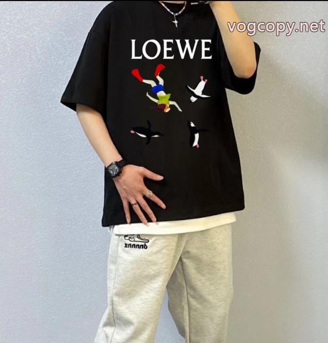 偽物 通販 サイト手元在庫限り 普段使いに最適の大人スタイル お得格安LOEWE半袖Tシャツ_0_0