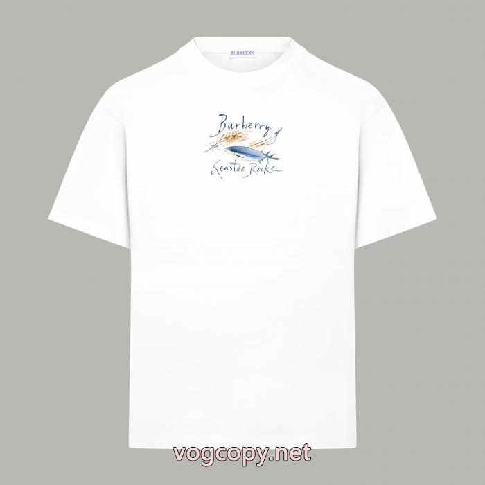 今年新作登場 円高還元Sale 肌触りのいい  偽物 ブランド 販売半袖TシャツBURBERRY_1_0