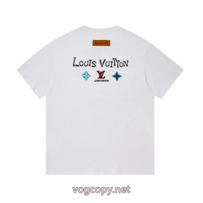 半袖Tシャツ新シーズン  HOT新品 今季トレンド抜け感新品ブランド フェイクLOUIS VUITTON_0_5