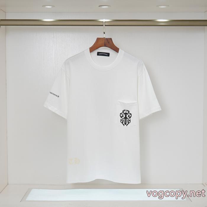 肌触りの気持ちい〜  激安大特価得価 定番のストリートスタイル半袖TシャツCHROME HEARTS激安 ブランド 通販_0_5