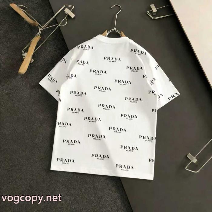 ブランド スニーカー 激安PRADA相性の良い 超人気デザイン 大人の色味半袖Tシャツ_0_0