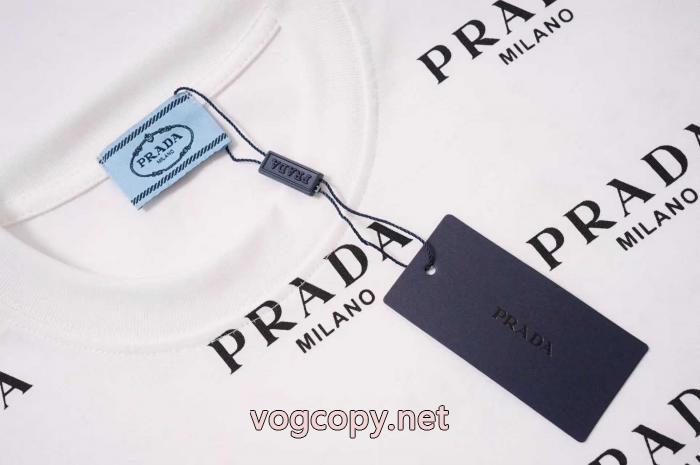 ブランド スニーカー 激安PRADA相性の良い 超人気デザイン 大人の色味半袖Tシャツ_0_1