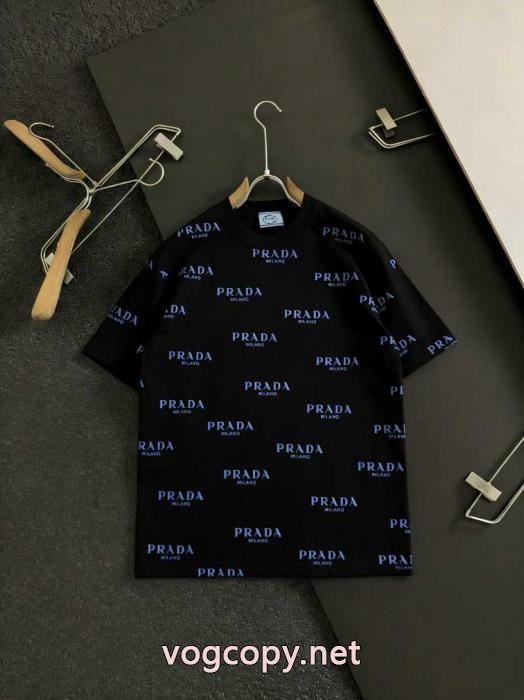 ブランド スニーカー 激安PRADA相性の良い 超人気デザイン 大人の色味半袖Tシャツ_0_2