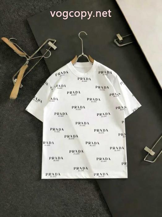 ブランド スニーカー 激安PRADA相性の良い 超人気デザイン 大人の色味半袖Tシャツ_0_3