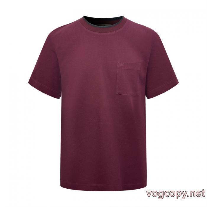 HERMESブランド コピー 販売 店26aw ファッション感が急上昇！ 高品質素材半袖Tシャツ_0_2