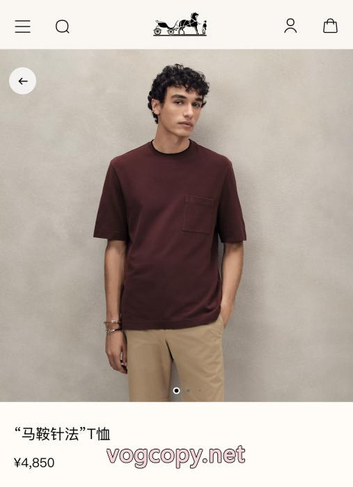 HERMESブランド コピー 販売 店26aw ファッション感が急上昇！ 高品質素材半袖Tシャツ_0_4