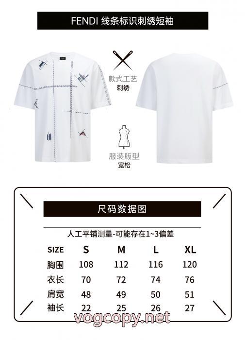 コピー 商品 ブランド半袖Tシャツ清涼感あるカジュアル 新色登場 最新アイテムFENDI_0_6