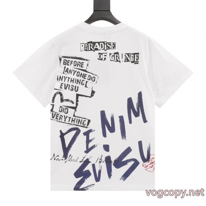 ブランド 偽物人気新作登場 超カッコイイ 国内未入荷半袖TシャツEVISU_0_2