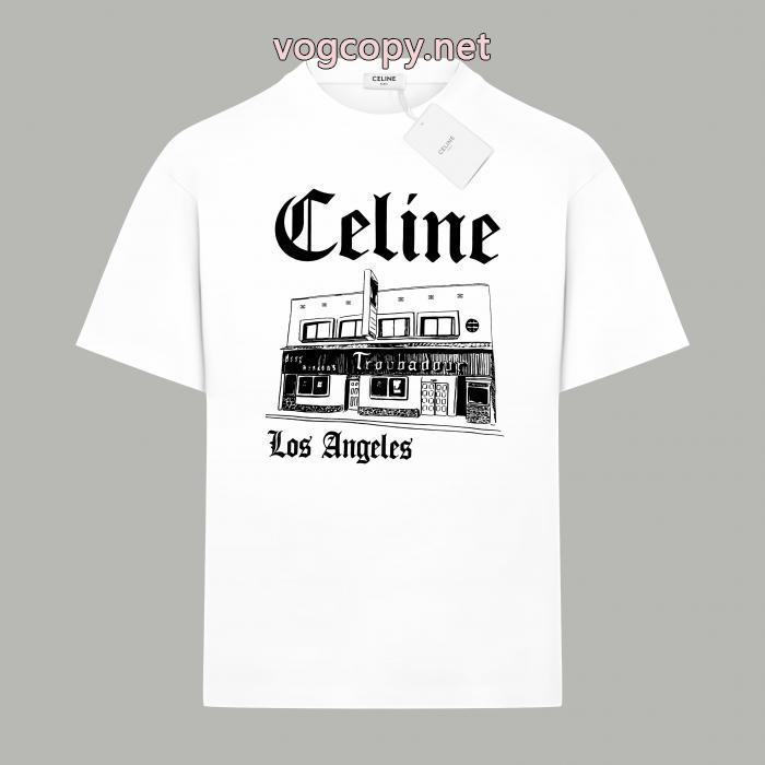 注目度抜群 上品可愛い 爆買い定番人気ブランド コピー 激安半袖Tシャツセリーヌ_0_3