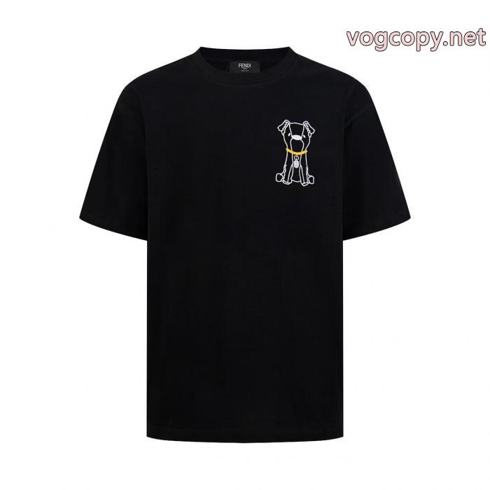 大変人気 ついに登場 ファッションスタッズ半袖Tシャツ偽物 通販FENDI_0_0