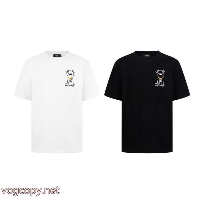 大変人気 ついに登場 ファッションスタッズ半袖Tシャツ偽物 通販FENDI_0_1