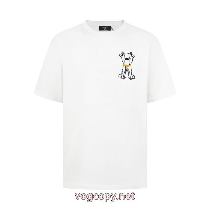 大変人気 ついに登場 ファッションスタッズ半袖Tシャツ偽物 通販FENDI_0_4