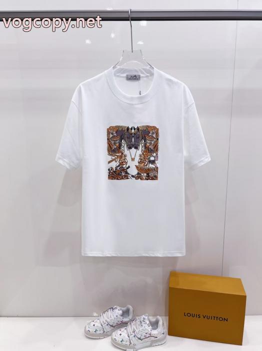 HERMES春の新生活 超人気*入手困難 オシャレな雰囲気半袖Tシャツブランド コピー 販売_0_4
