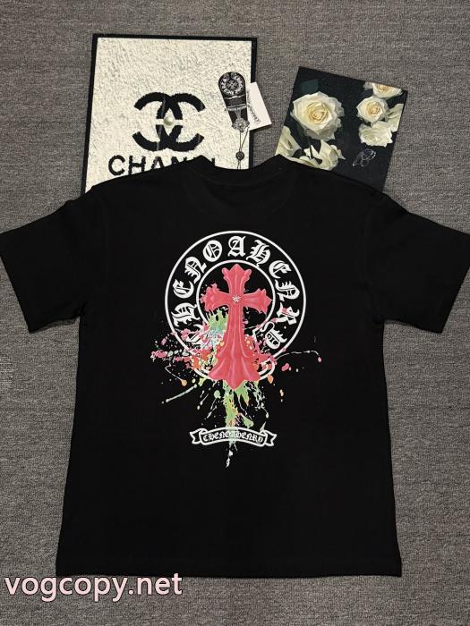 今買い得 カジュアルに着こなし 最新大人気スーパー コピー 品半袖TシャツCHROME HEARTS_0_2