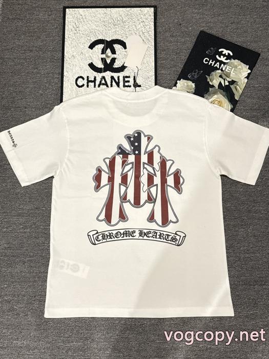 肌触りの気持ちい〜  完売必須　限定SALE 逸品激安 ブランド 通販半袖TシャツCHROME HEARTS_0_0