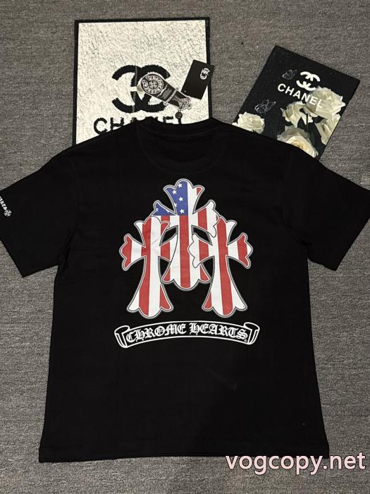 肌触りの気持ちい〜  完売必須　限定SALE 逸品激安 ブランド 通販半袖TシャツCHROME HEARTS_0_3