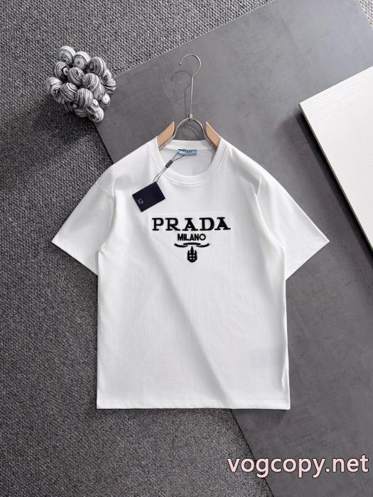 半袖TシャツPRADA激安 通販 ブランド人気定番HOT 夏の大人カジュアルスタイル 人気セール高品質_0_1
