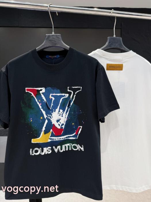 スーパー コピー 品今季トレンド ラグジュアリーの王道 新鮮ながら上品LOUIS VUITTON半袖Tシャツ_0_4