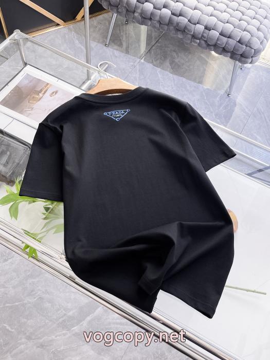 PRADA半袖Tシャツブランド 通販店ファッション通販 新価格で登場 爆発的人気オシャレ度がアップ_0_1