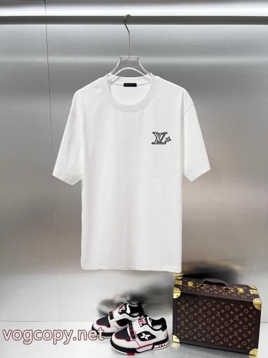 偽物 ブランド 販売限定特大セール 着心地よい 新作夏の優秀アイテム半袖TシャツLOUIS VUITTON_0_1