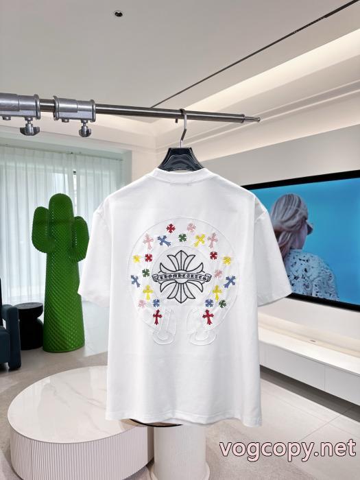 究極な着心地 26ss海外直営 トレンド商品CHROME HEARTSブランド アクセサリー 激安半袖Tシャツ_0_5