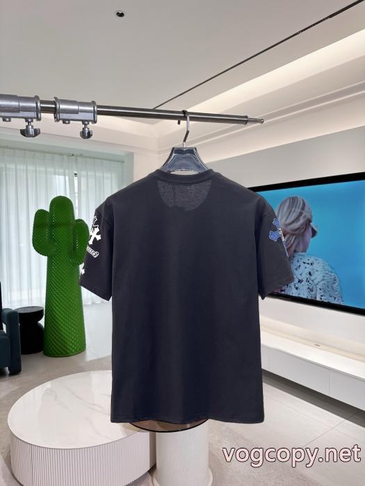 ブランド 品 スーパー コピー保温力に優れた 最高級品質 韓国ファッションCHROME HEARTS半袖Tシャツ_0_0