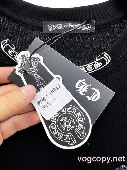 ブランド 品 スーパー コピー保温力に優れた 最高級品質 韓国ファッションCHROME HEARTS半袖Tシャツ_0_2