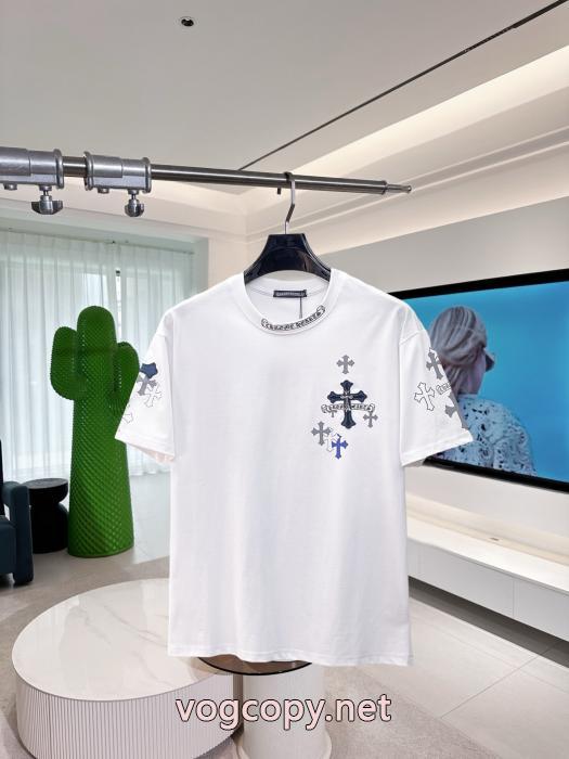 ブランド 品 スーパー コピー保温力に優れた 最高級品質 韓国ファッションCHROME HEARTS半袖Tシャツ_0_5
