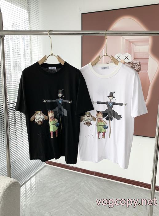 新作入荷 激安大特価定番 高品質で綺麗LOEWEブランド コピー半袖Tシャツ_0_4