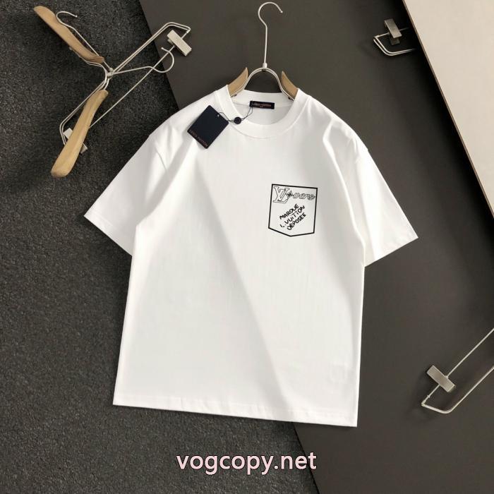 偽 ブランド LOUIS VUITTON半袖Tシャツ品質保証 男女通用 オススメ新作商品_0_3