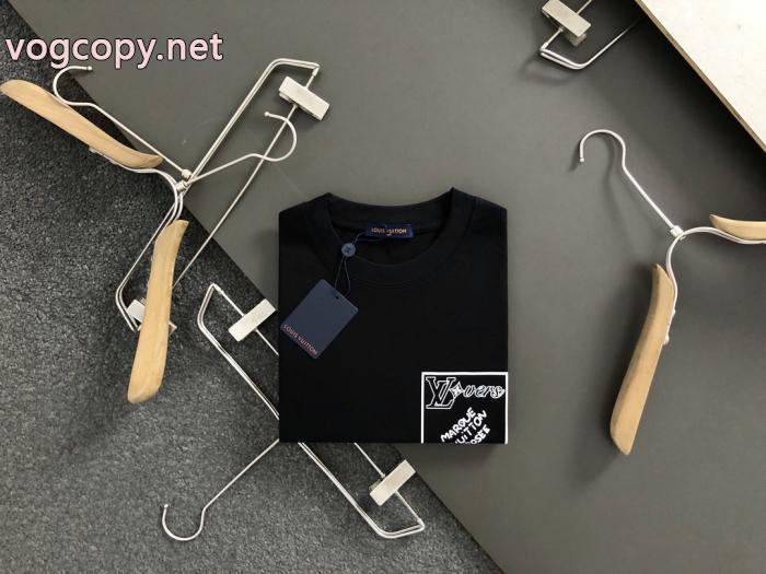 偽 ブランド LOUIS VUITTON半袖Tシャツ品質保証 男女通用 オススメ新作商品_0_4