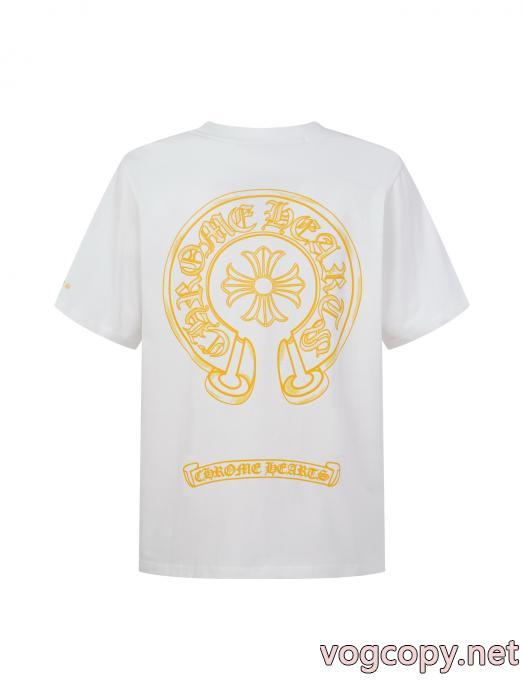綺麗な 豊富な色揃え トレンド感満載ブランド 偽物 通販半袖Tシャツクロムハーツ_0_3