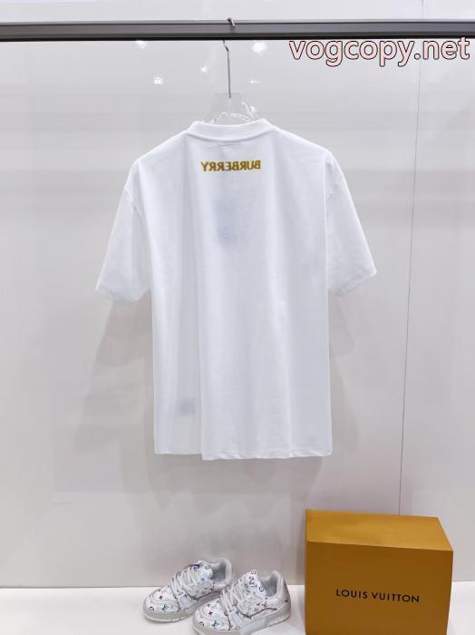 BURBERRY高級感ある 260%正規品新品保証 透け感の持つ涼しげな印象偽物 通販半袖Tシャツ_0_1