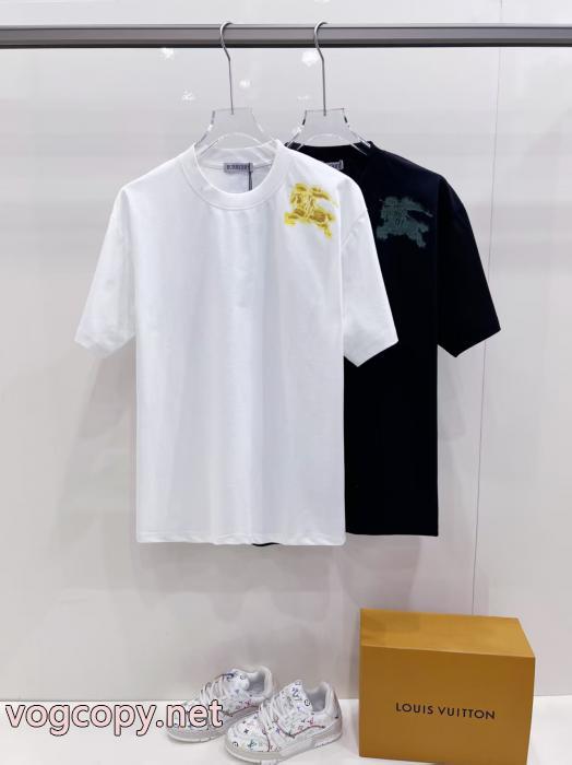 BURBERRY高級感ある 260%正規品新品保証 透け感の持つ涼しげな印象偽物 通販半袖Tシャツ_0_4