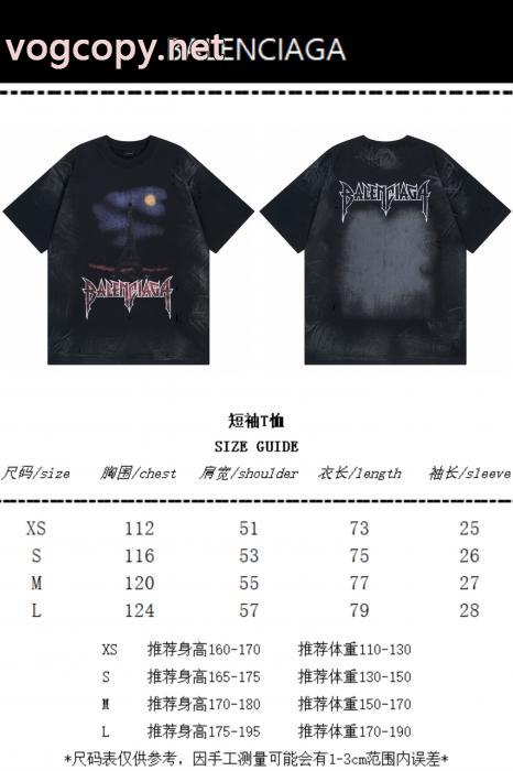 ブランド レプリカ最安値送料無料 滑らかなレザー 人気定番大得価半袖TシャツBALENCIAGA_0_3
