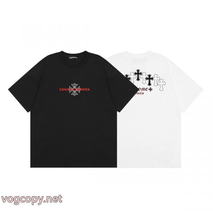 偽 ブランド 通販夏春物先行発売  長く愛用できる 格好いいCHROME HEARTS半袖Tシャツ_0_0